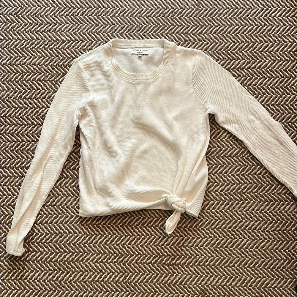 Madewell Cream Long Sleeve Top